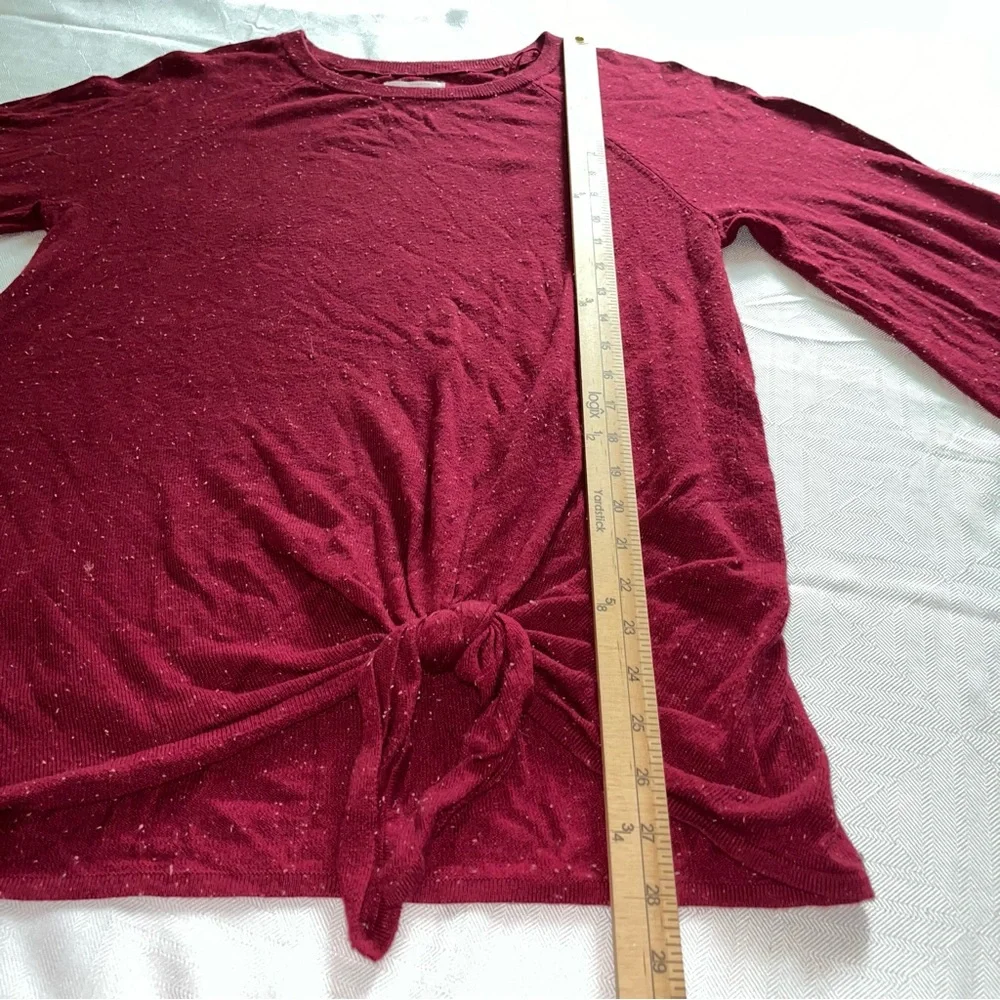 LC Lauren‎ Conrad Long Sleeve Bottom Front Tie Sweater Size Medium